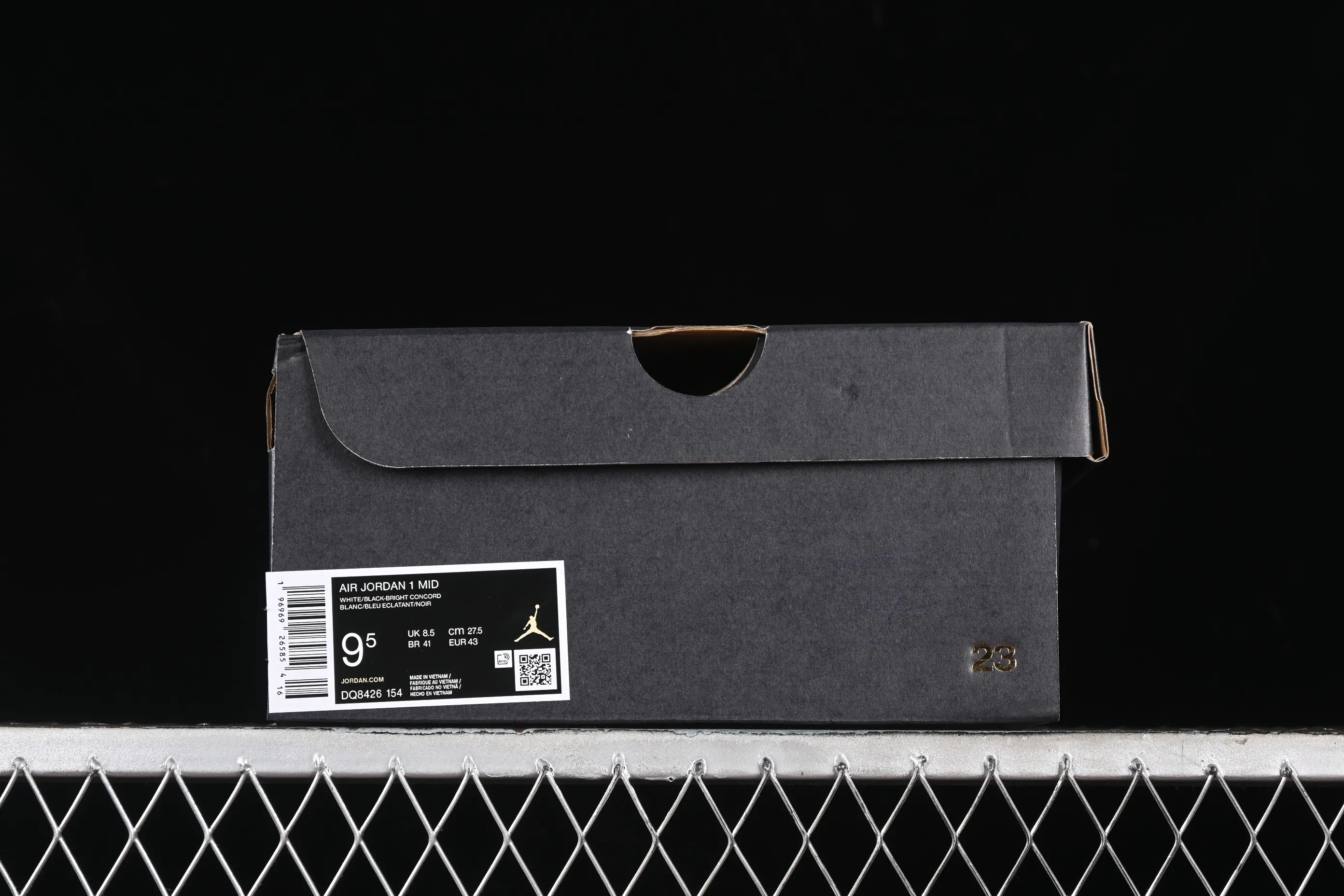 All categories Air Jordan Jordan series basketball shoes Air Jordan 1 Mid Air Jordan 1 Mid AJ1 Joe 1 Lakers color black, white and purple mid-top cultural and casual sneakers DQ8426-154